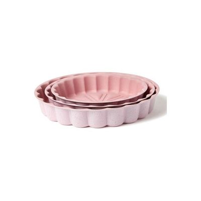 3-Piece Granite Cake Pan Set Pink 32.4 x 30.6 x 10.6cm