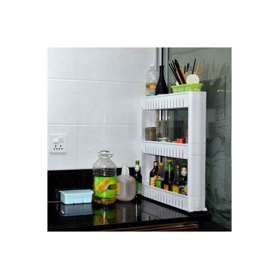 3 Tier Slim Tower Storage Rack White 55*14*24cm