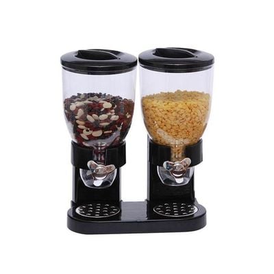 Dry Food Dispenser Dual Contro Black 33x42cm