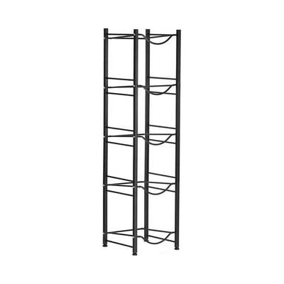 5-Tier Water Bottle Storage Rack Black 13.39 x 13.07 x 52.97cm