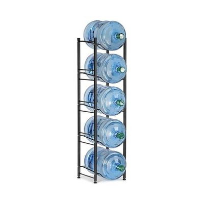 5-Tier Water Bottle Storage Rack Black 13.39 x 13.07 x 52.97cm