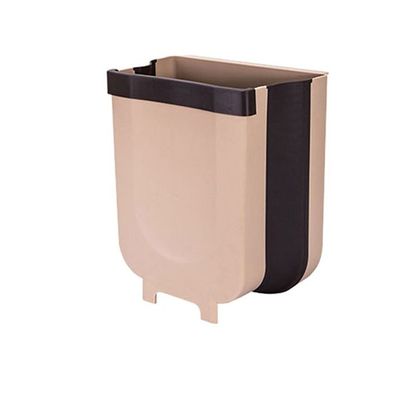 Portable Trash Bin Brown/Black 29x18x25centimeter