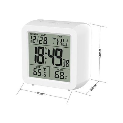 Digital Alarm Clock White 9x9x5cm