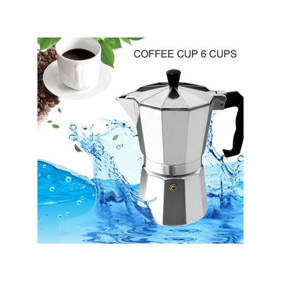 Moka Espresso Percolator Coffee Maker Silver 9.2 x 9.2 x 19.5centimeter