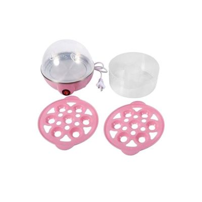 Double-Layer Electric Eggs Boiler Cooker Pink/White 6x6x8.7inch
