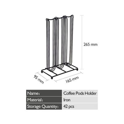 Coffee Capsule Storage Rack Black