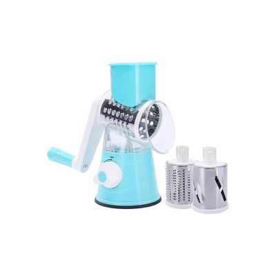 3in1 Round Veggie Chopper And Slicer Blue 26*24*12cm