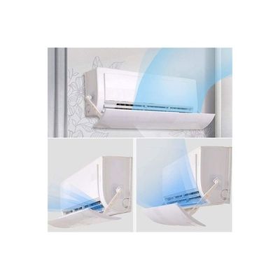 Adjustable Air Conditioner Wind Deflector Anti Direct Blowing Baffle J10 White