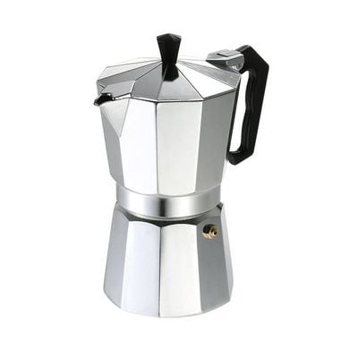 Aluminum Coffee Pot Silver/Black