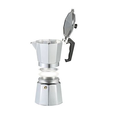 Aluminum Coffee Pot Silver/Black