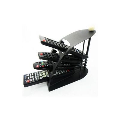 4-Compartment Remote Holder Black 20.5x20.5x11centimeter