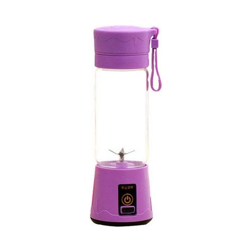 380ml Portable USB Handheld Rechargeable Juicer Cup Blender With 6-Blades 0 L H34209PU-KM Purple