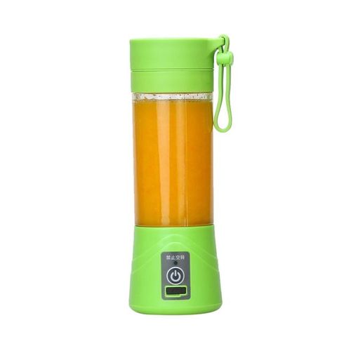 USB Rechargeable Juice Blender With 2 Sharp Blades 380 ml DW2401 Green