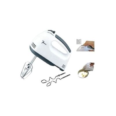 Electric Hand Mixer With 4 Attachment HE-133 White/Grey/Silver