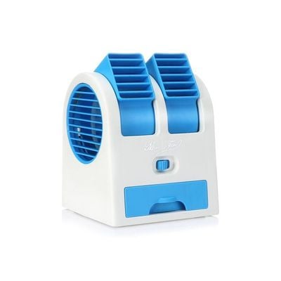 Portable Double-tuyere USB Fragrance Fan Rotary Cooler 2124491 Blue