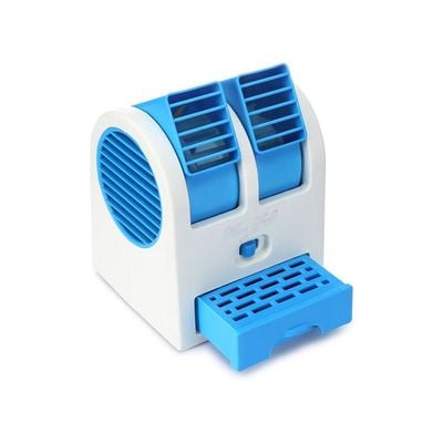 Portable Double-tuyere USB Fragrance Fan Rotary Cooler 2124491 Blue