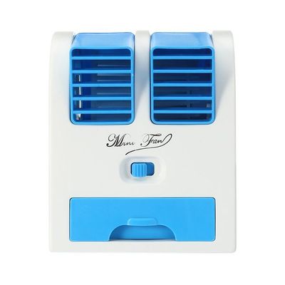 Portable Double-tuyere USB Fragrance Fan Rotary Cooler 2124491 Blue