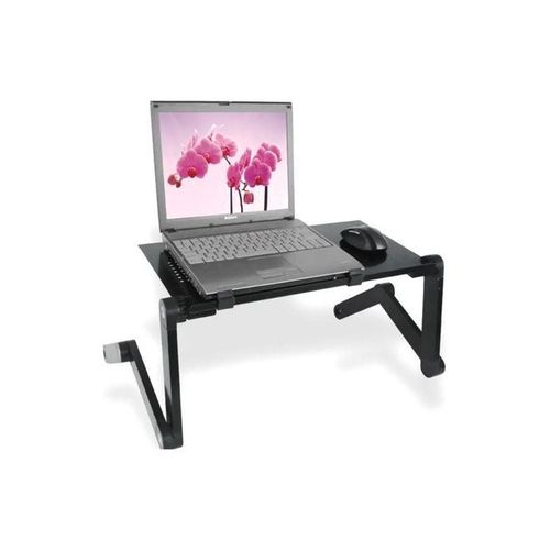 Aluminium Alloy Foldable Laptop Table Black 420x260millimeter