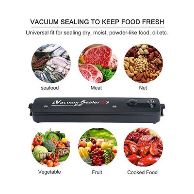 One-Touch Automatic Vacuum Sealing Machine With Sealing Bags Food Saver Black 37.30*7.00*8.50cm