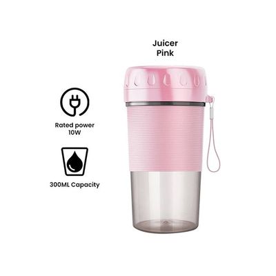 Portable USB Rechargeable Handheld Juicer Blender 300 ml 10 W JCSP002 Pink