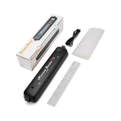 Automatic Mini Type Food Vacuum Sealer with 15 Pocket Black 37.00 x 5.50 x 7.00cm
