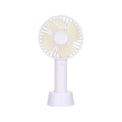 Portable USB Handheld Fan With Stand Cradle H21793W White