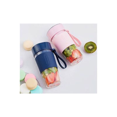 300ml Multi-function Mini Portable Electric USB Rechargeable Automatic Blender Juicer 0 L H35040P-KM Pink