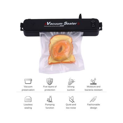 Upgrade Vacuum Sealer Automatic Food Saver Machine Black 37.5*7*10.5cm