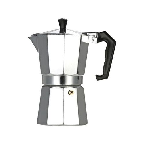 3-Cup Countertop Espresso Percolator Silver/Black