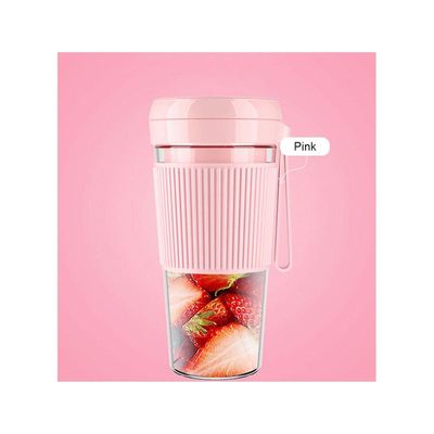 Mini Portable Electric USB Rechargeable Juicer Blender Machine 0 L H35041P-KM Pink