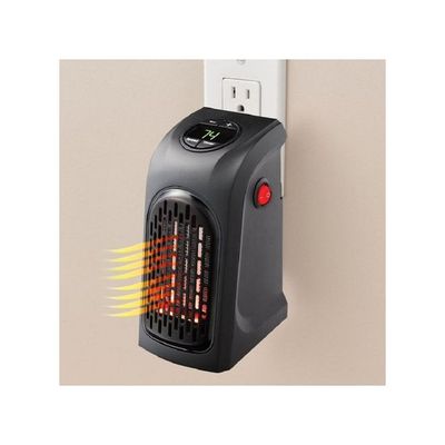 Electric Mini Wall Air Heater Stove Radiator SG86602 Black