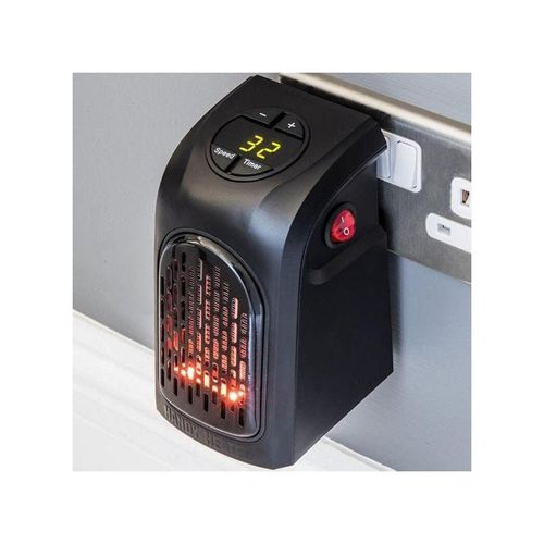 Electric Mini Wall Air Heater Stove Radiator SG86602 Black