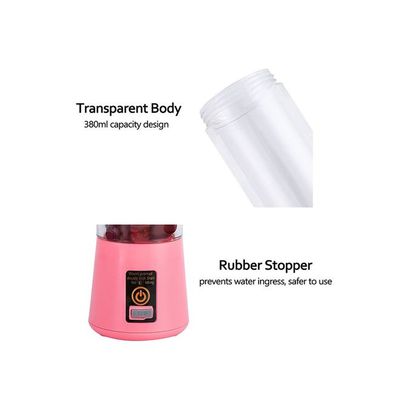 Multifunctional USB Fruit Juicer 380 ml 18 W E11852P-A Pink/Clear