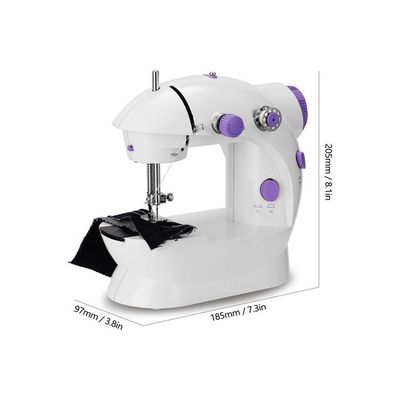 Electric Small Tailoring Machine NC-H1725 White/Purple Electric Small Tailoring Machine NC-H1725 White/Purple