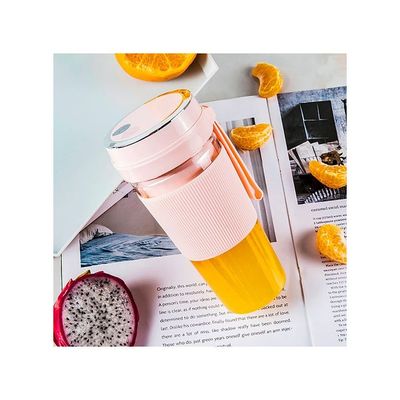 Electric Blender And Portable Juicer Cup 400 ml 50 W ZS-002 Pink/Clear