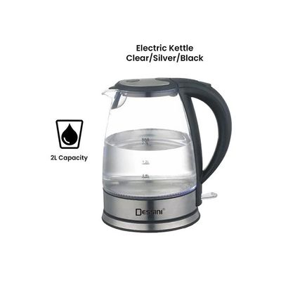 Electric Kettle DEK222 Clear/Silver/Black