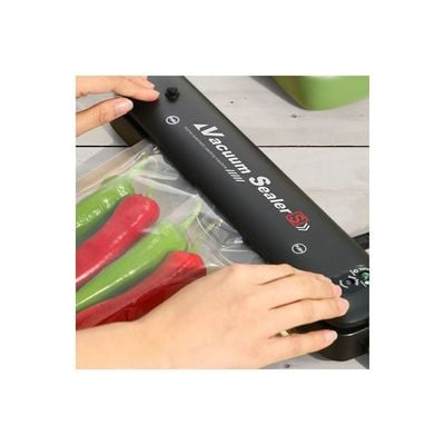 Automatic Electric Vacuum Sealer Included 15 Pocket Black 37x5.5x7cm