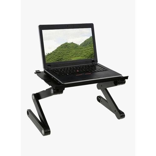 Multiuseful Laptop Table Desk Black 20.9x10.2x1.6inch