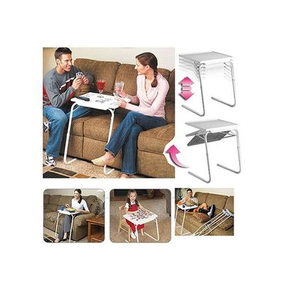 Foldable Portable Multi-purpose Laptop Table White 6.8 x 53.2 x 41cm