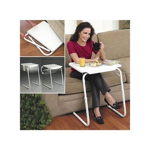 Foldable Portable Multi-purpose Laptop Table White 6.8 x 53.2 x 41cm