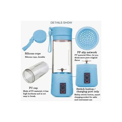 Rechargeable Mini Electric Blender 300 ml 36 W QQAG401G Blue/Clear