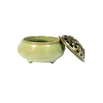 Incense Burner Green 8.5x4.6 cm