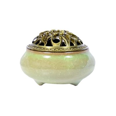 Incense Burner Green 8.5x4.6 cm