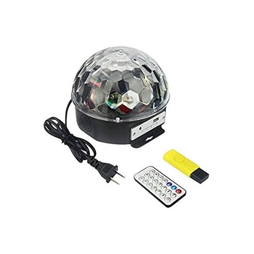 Crystal Magic Ball Stage Light With MP3 Player Black/Clear 30x25centimeter