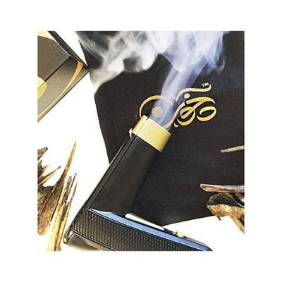 USB Rechargeable Foldable Electric Incense Burner Black/Gold 11.5 x 5cm