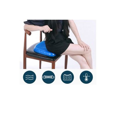 Breathable Seat Cushion Blue 380x40x300millimeter