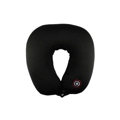 Massage Pillow With Earplugs Black