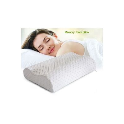 Memory Foam Pillow Polyester White 60x40centimeter