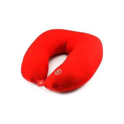 Microbead Neck Massage Travel Pillow Red