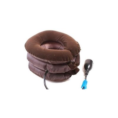 Cervical Neck Traction Inflatable Pillow Combination Brown One Size